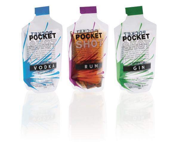 Pocket shot pouches from Amcor