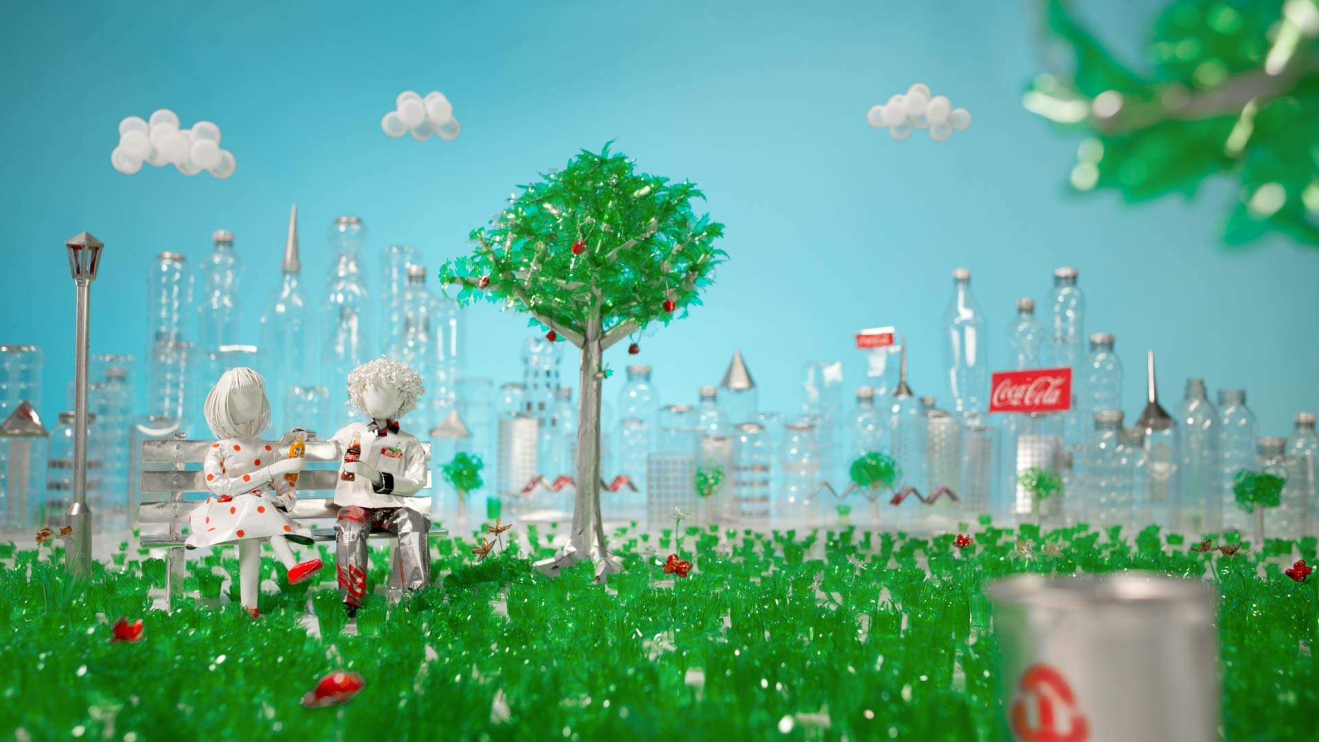 Coca-Cola creates first ever advert made out of 100% recyclable packaging