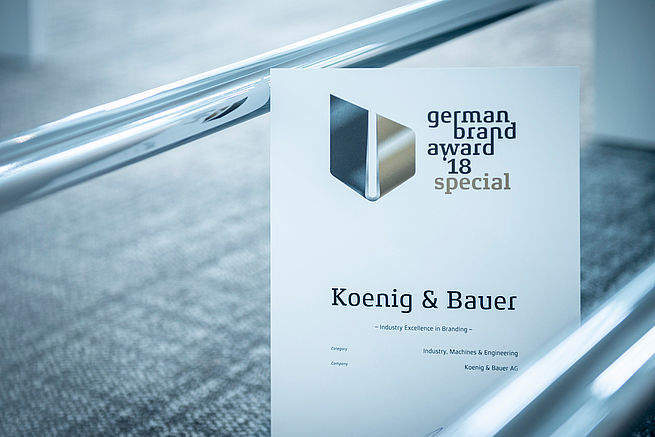 Koenig & Bauer wins German Brand Award 2018