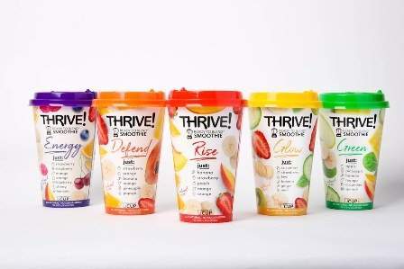 Thrive! launches ready-to-blend frozen smoothie cups