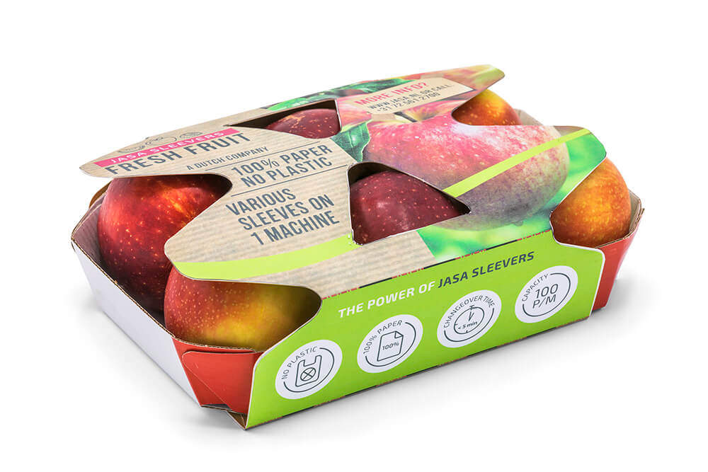 JASA introduces 100% cardboard sleeve packaging for apples