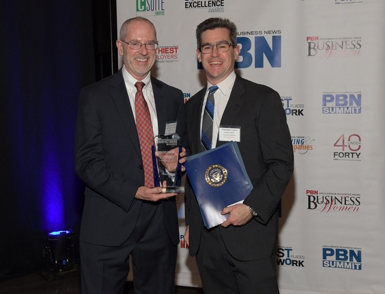 Mike Brandmeier, president and CEO of Toray Plastics (America), receives strategic leadership award