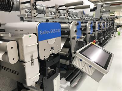 Label printer Felga Etiketten purchases Gallus ECS 340 printing press