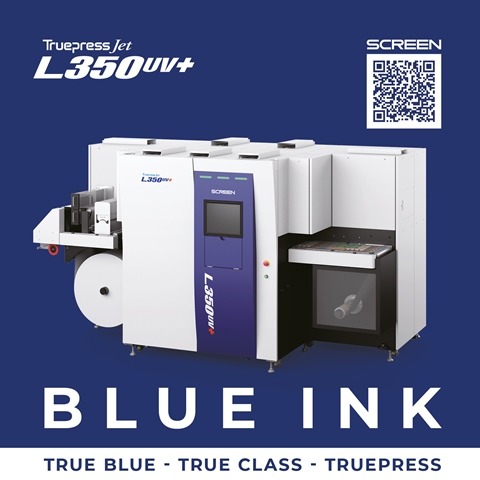 Screen Graphic Solutions develops Truepress ink for L350UV Blue