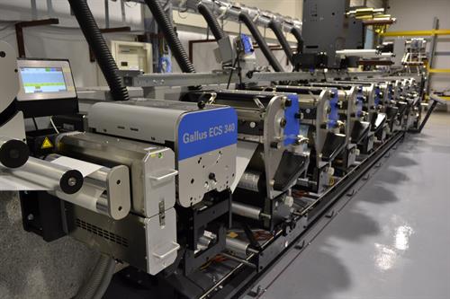 Arvanitis in Gallus ECS 340 eight-color UV flexo label printing press