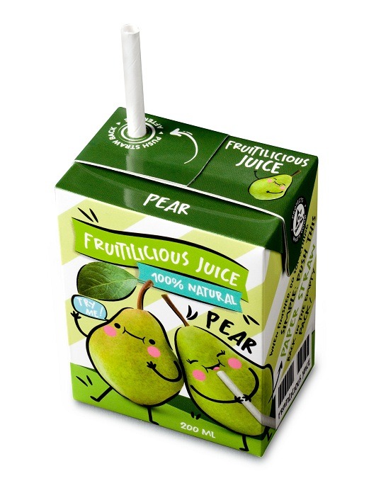 Tetra Brik Aseptic 200 ml with paper straw