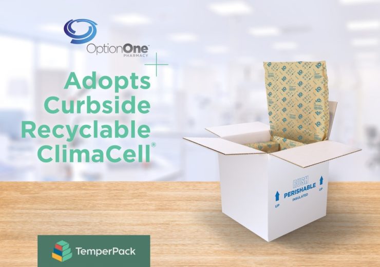 OptionOne replaces styrofoam with TemperPack’s plant-based packaging