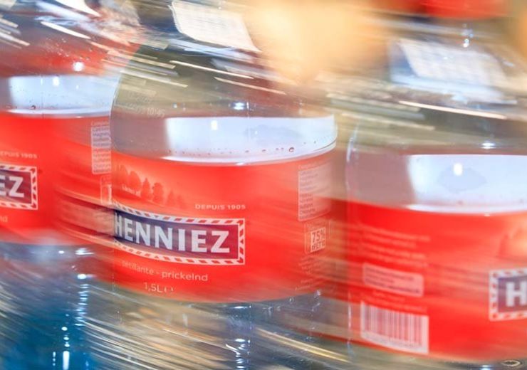 Henniez mineral water bottles now made of 75% recycled plastic