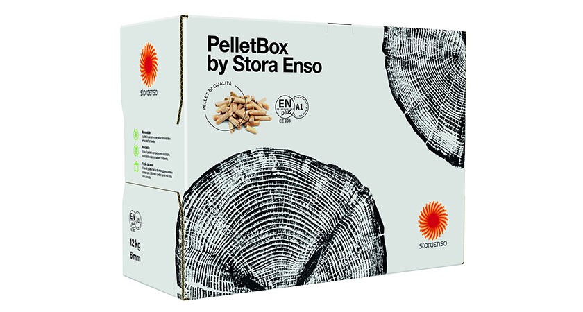 Stora Enso introduces sustainable cardboard packaging box for pellets