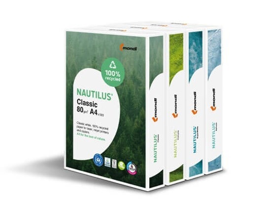 Mondi launches three recycled paper products under NAUTILUS brand