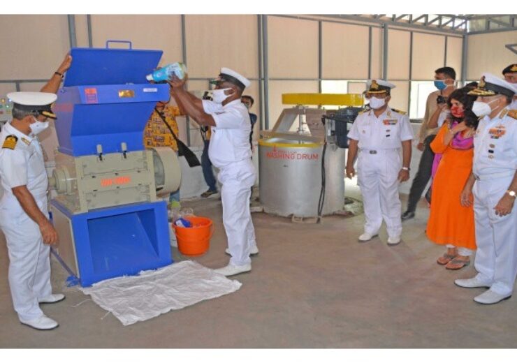 New plastic waste handling facility opens at Naval Base Kochi in India