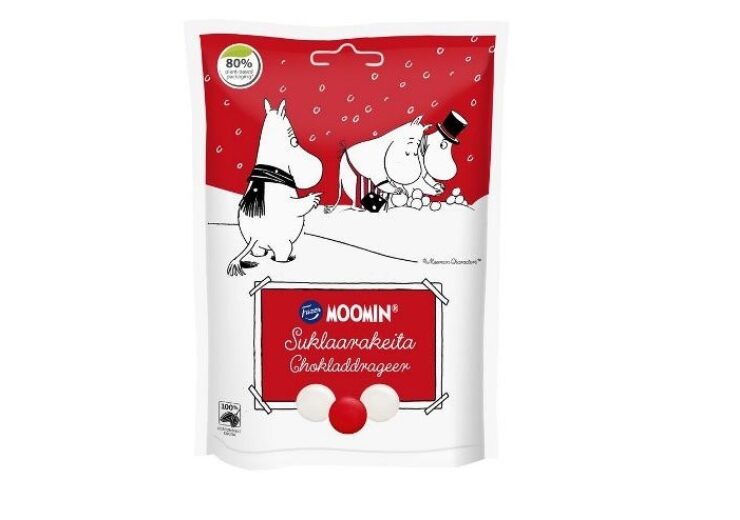 Fazer launches Moomin chocolate drops in wood-based Paptic Gavia packaging