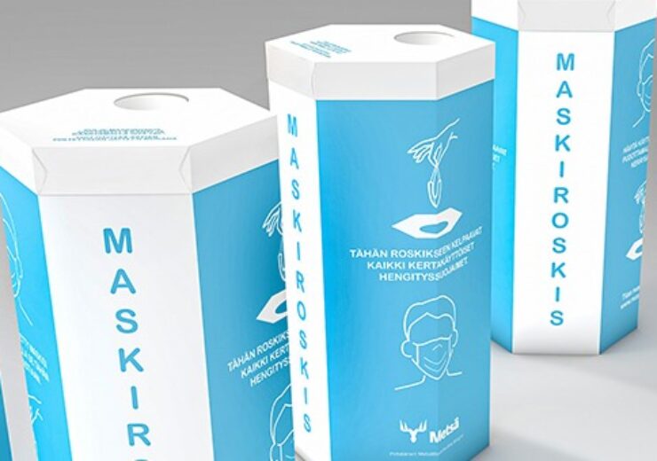 Metsä Board, Futupack and Capertum develop waste bin for face masks disposal