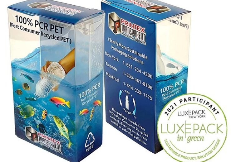 Printex Transparent Packaging is first manufacturer to make clear boxes with 100% Post-Consumer Recycled PET