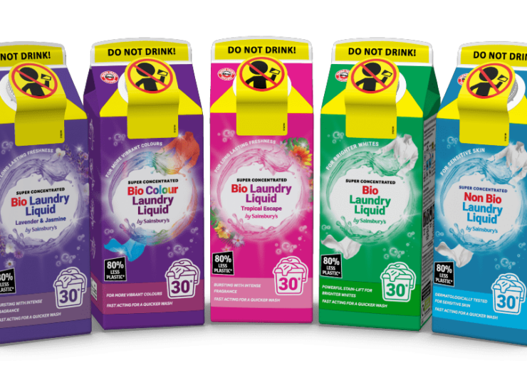 Sainsbury’s unveils own-brand detergent in cardboard cartons