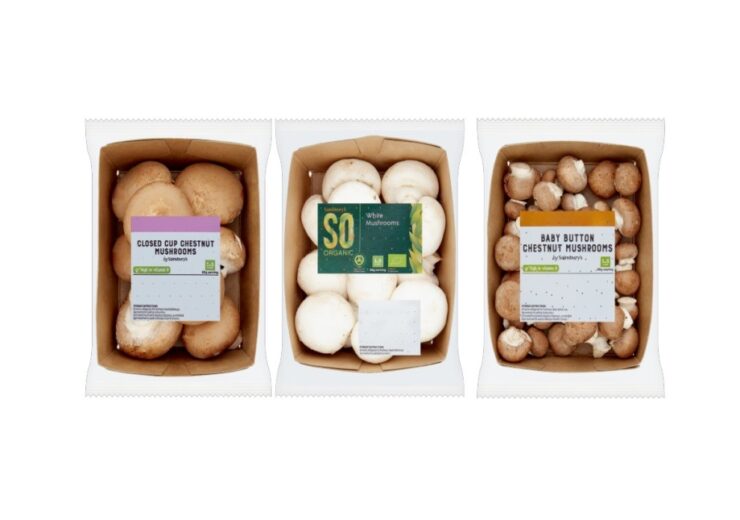 Sainsbury’s shifts from plastic packaging to cardboard for mushroom punnets